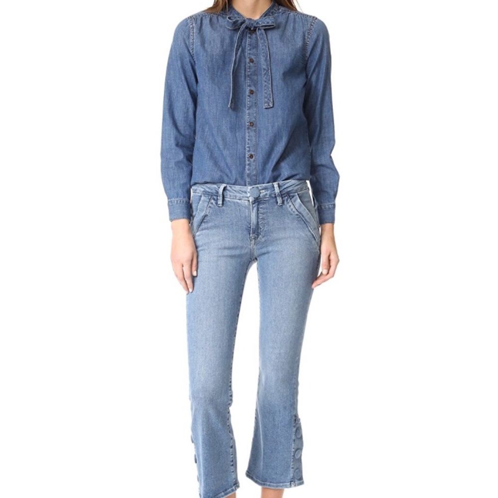 Frame le crop mini boot jean